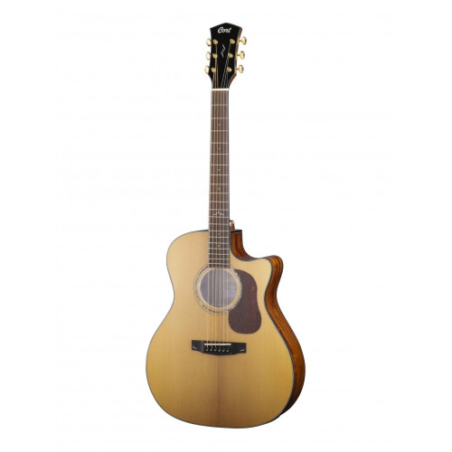 Электро-акустическая гитара, с вырезом, с чехлом, Cort Gold-A6-WCASE-NAT